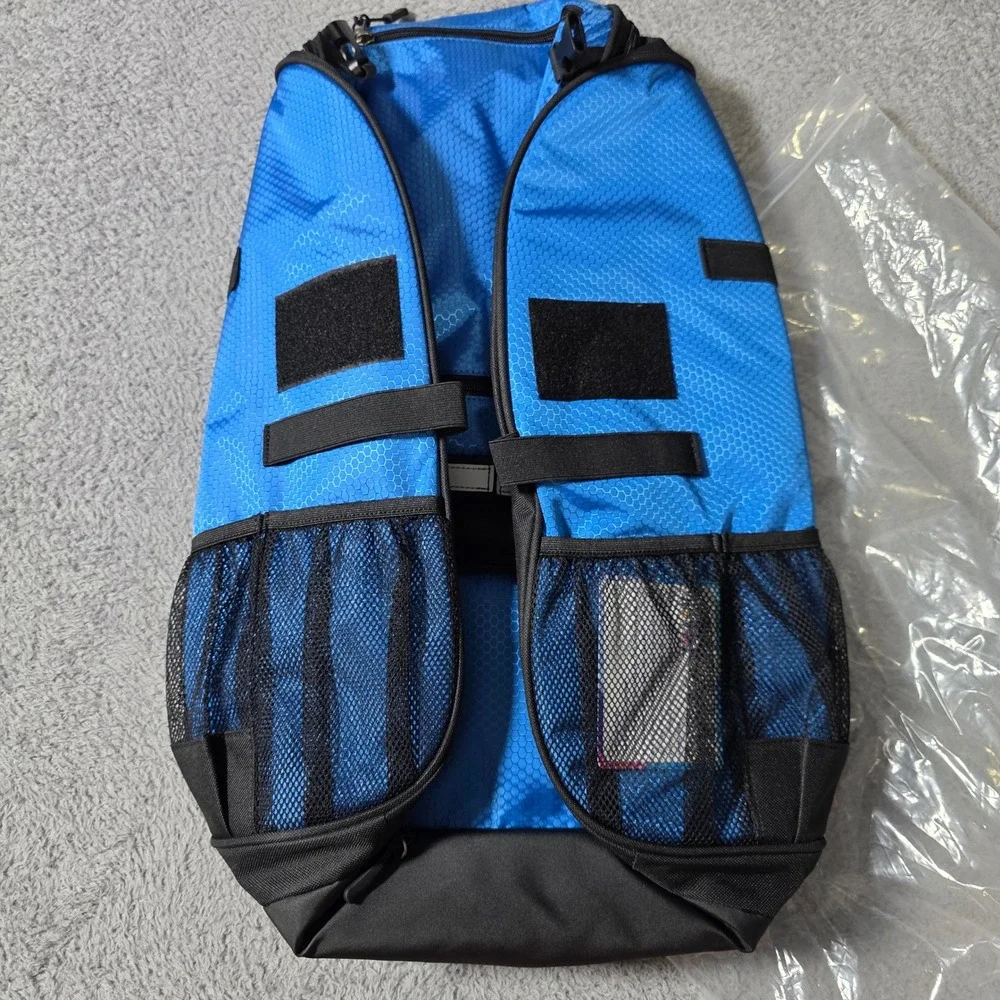 Sports Backpack Blue Honeycomb Ventilated Athletic Gear Bag